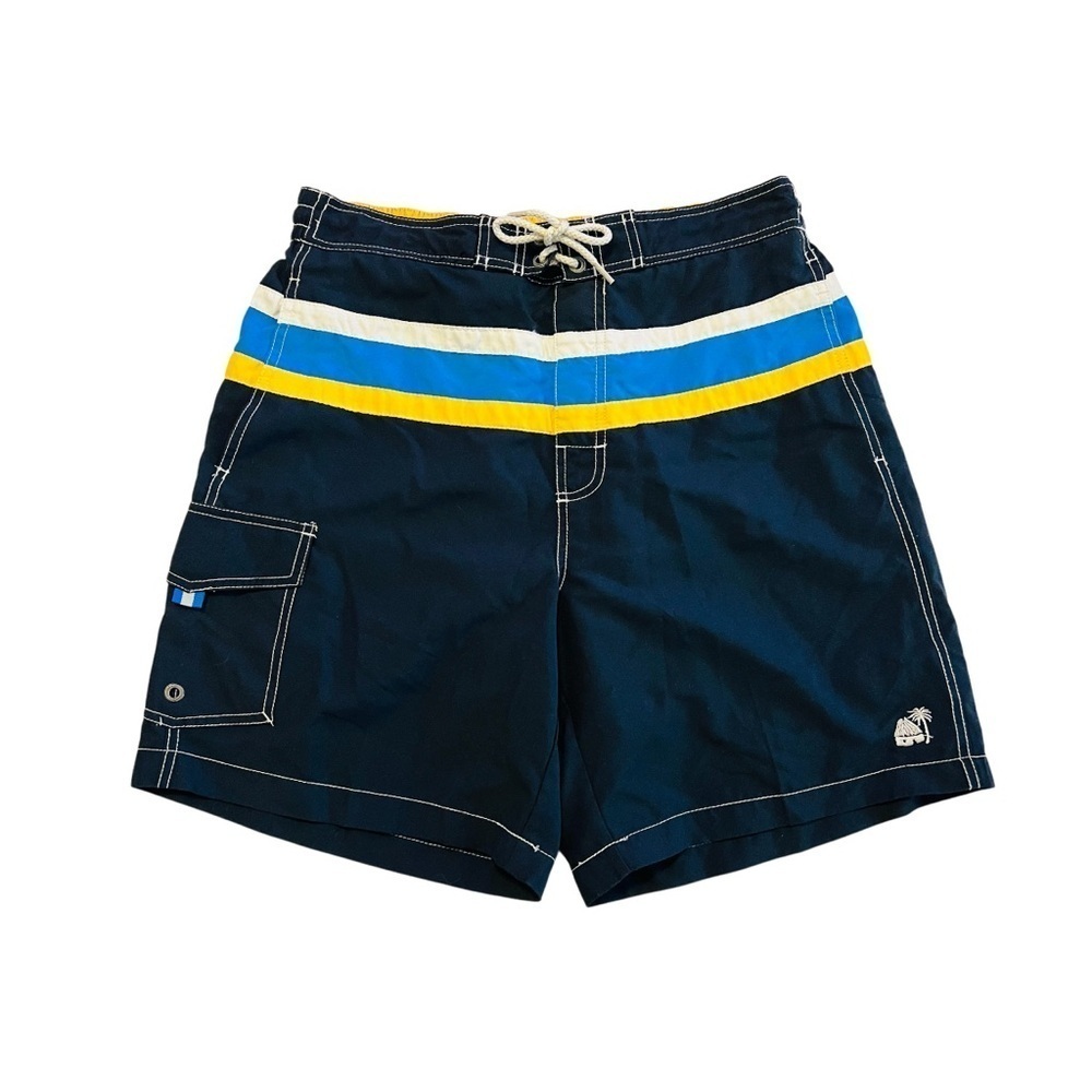Caribbean Joe Men's Swim Trunks - Navy, Blue, and‎ Yellow